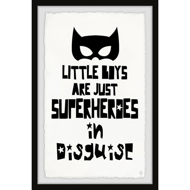 Superheroes Kids Room Decor Sign Plaque 5 X 10 Little Boys Are Just Superheroes In Disguise 